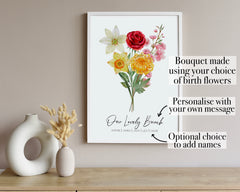 Custom Birth Flower Print (Personalised)