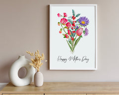 Custom Birth Flower Print (Personalised)