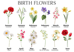 Custom Birth Flower Print (Personalised)