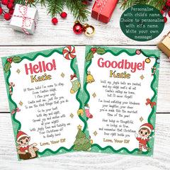 Elf Hello Goodbye Note Bundle (Personalised)