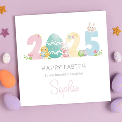 Pink 2025 Easter Card (Personalised)