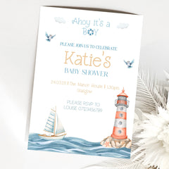 Baby Shower Invitations (Personalised) - Nautical