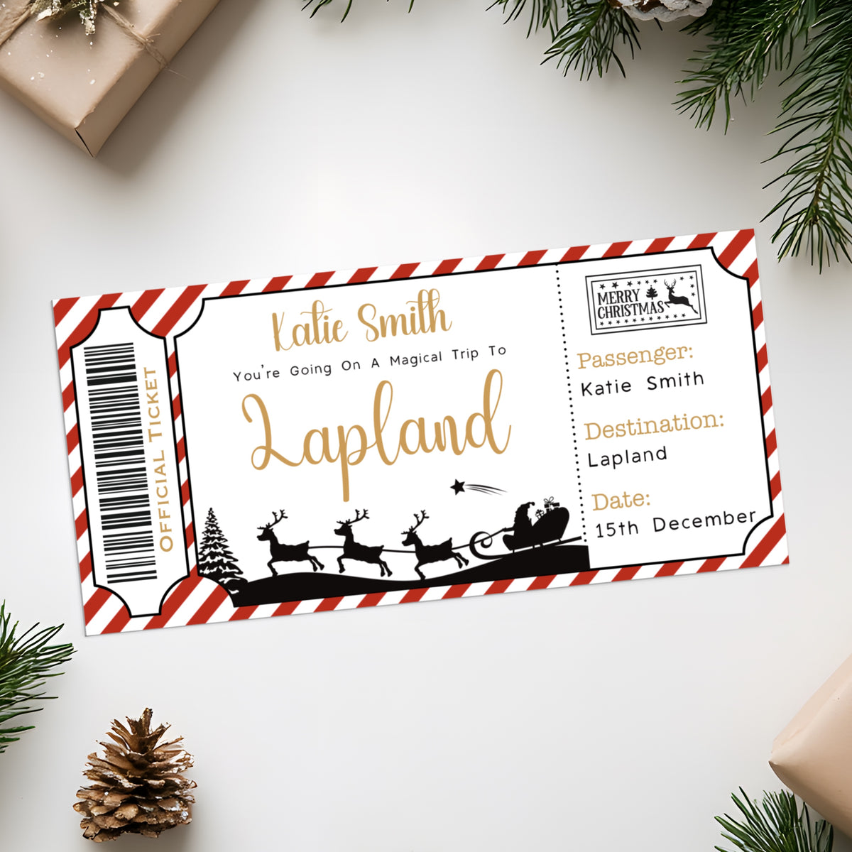 Ticket To Lapland (Personalised)