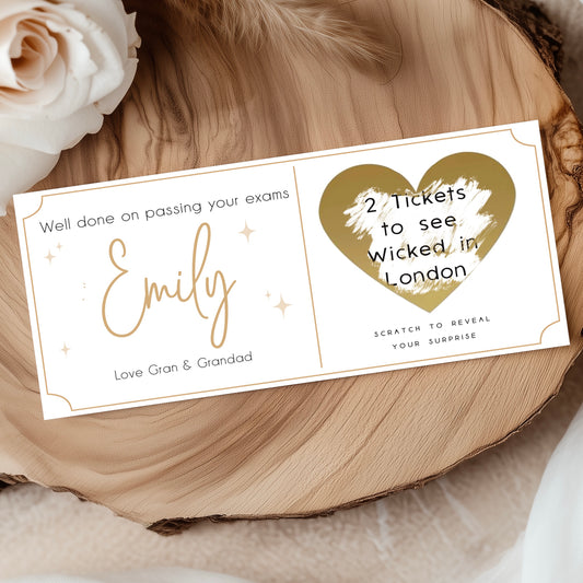Gold Scratch Off Heart Gift Card (Personalised)