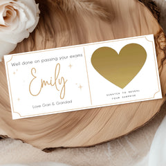 Gold Scratch Off Heart Gift Card (Personalised)
